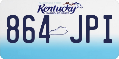 KY license plate 864JPI