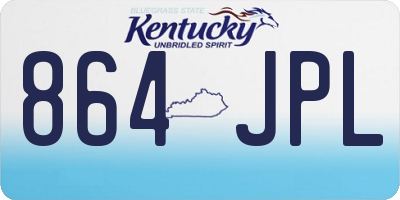 KY license plate 864JPL