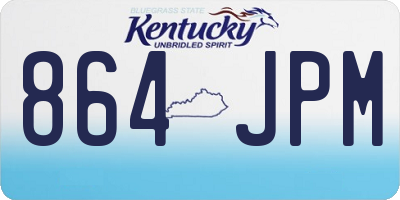 KY license plate 864JPM
