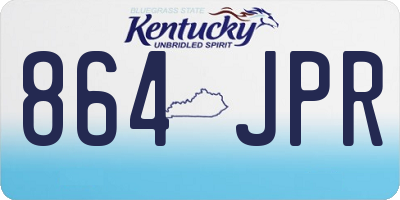 KY license plate 864JPR