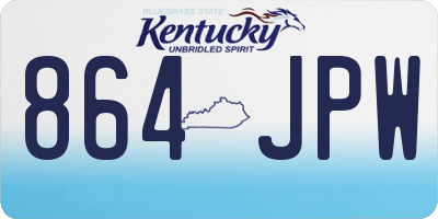 KY license plate 864JPW