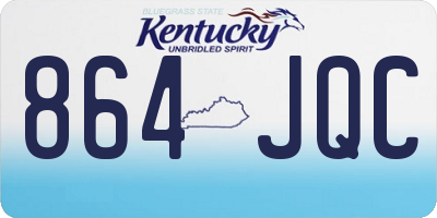 KY license plate 864JQC