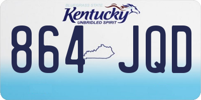 KY license plate 864JQD