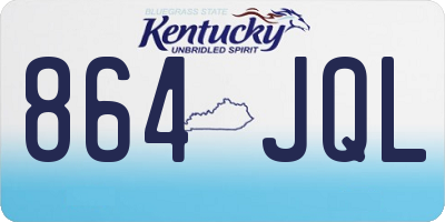 KY license plate 864JQL