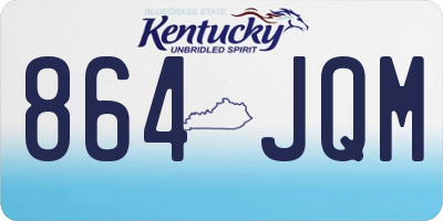 KY license plate 864JQM