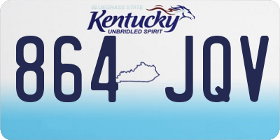 KY license plate 864JQV