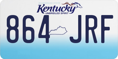 KY license plate 864JRF