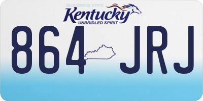KY license plate 864JRJ