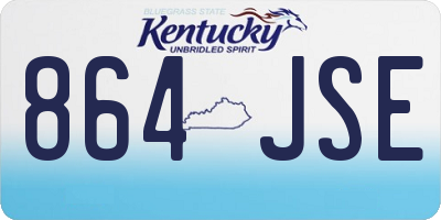 KY license plate 864JSE
