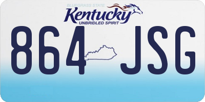 KY license plate 864JSG