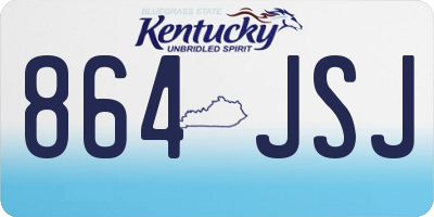 KY license plate 864JSJ