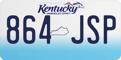 KY license plate 864JSP