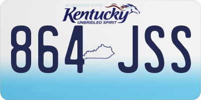 KY license plate 864JSS