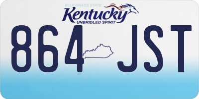 KY license plate 864JST
