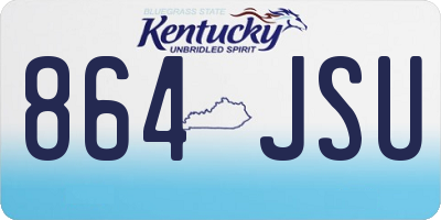 KY license plate 864JSU