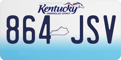 KY license plate 864JSV