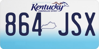 KY license plate 864JSX