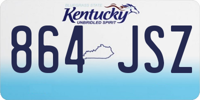 KY license plate 864JSZ