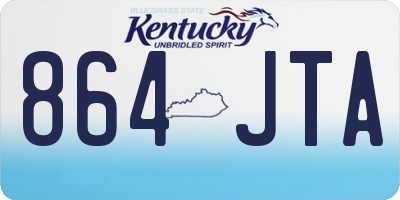 KY license plate 864JTA