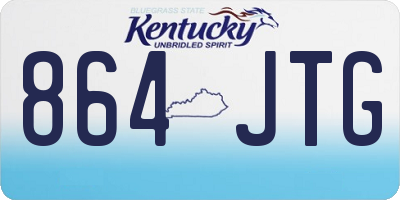 KY license plate 864JTG
