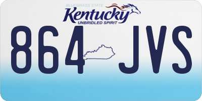 KY license plate 864JVS