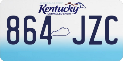 KY license plate 864JZC