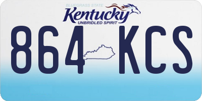 KY license plate 864KCS