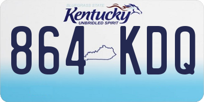 KY license plate 864KDQ