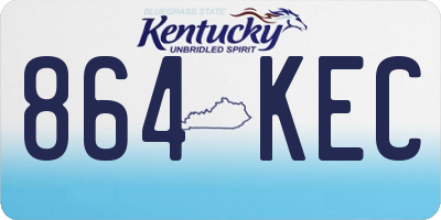KY license plate 864KEC