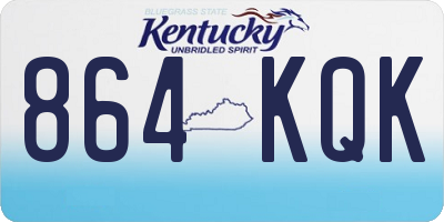 KY license plate 864KQK