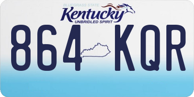 KY license plate 864KQR