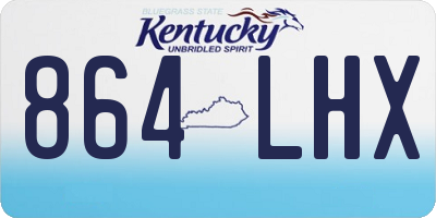 KY license plate 864LHX