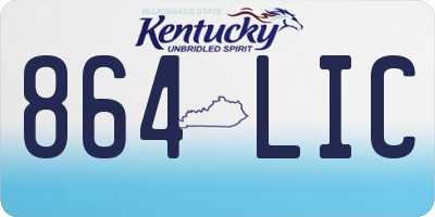 KY license plate 864LIC