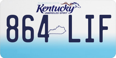 KY license plate 864LIF