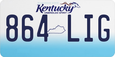 KY license plate 864LIG