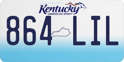 KY license plate 864LIL