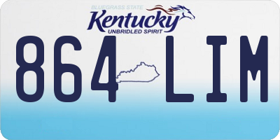 KY license plate 864LIM