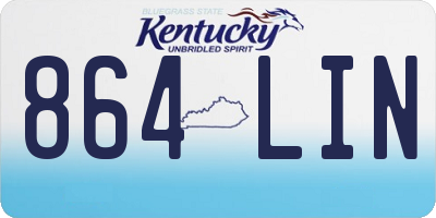 KY license plate 864LIN