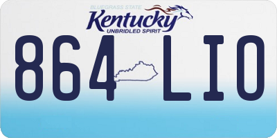 KY license plate 864LIO
