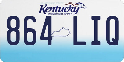KY license plate 864LIQ