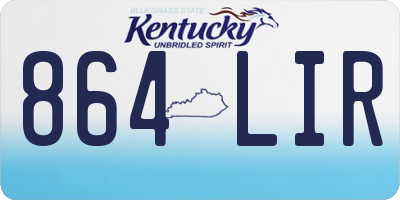 KY license plate 864LIR