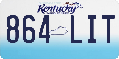 KY license plate 864LIT