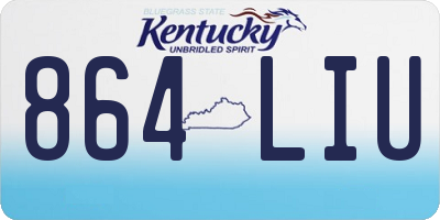 KY license plate 864LIU