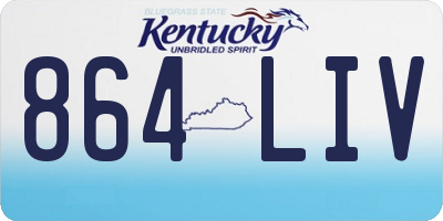 KY license plate 864LIV