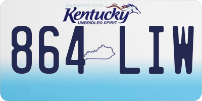 KY license plate 864LIW