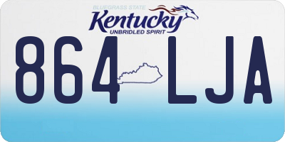 KY license plate 864LJA