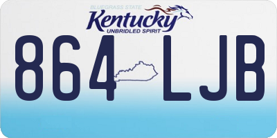 KY license plate 864LJB