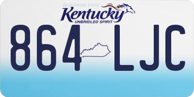 KY license plate 864LJC