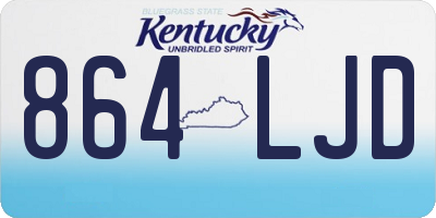 KY license plate 864LJD