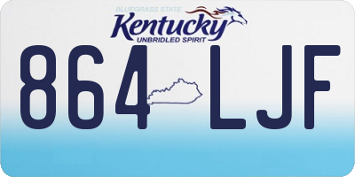 KY license plate 864LJF